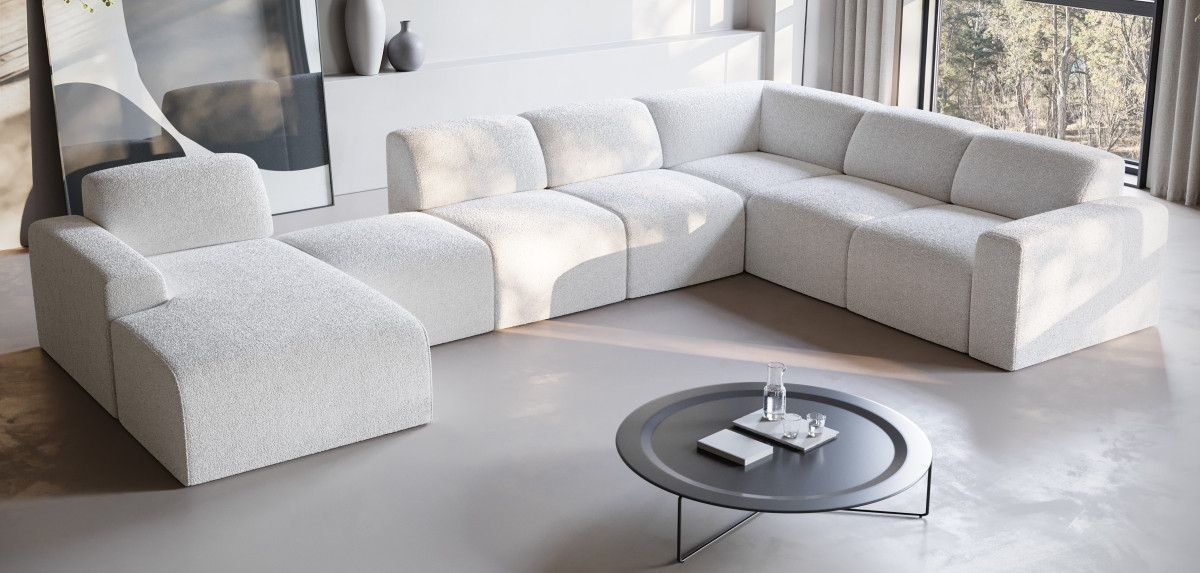 narożnik modułowy Modulare L Model 7 – widok frontowy