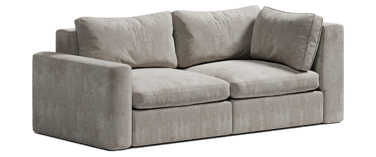 Sofa SOFFICE Model 5 z niesymetrycznymi boczkami