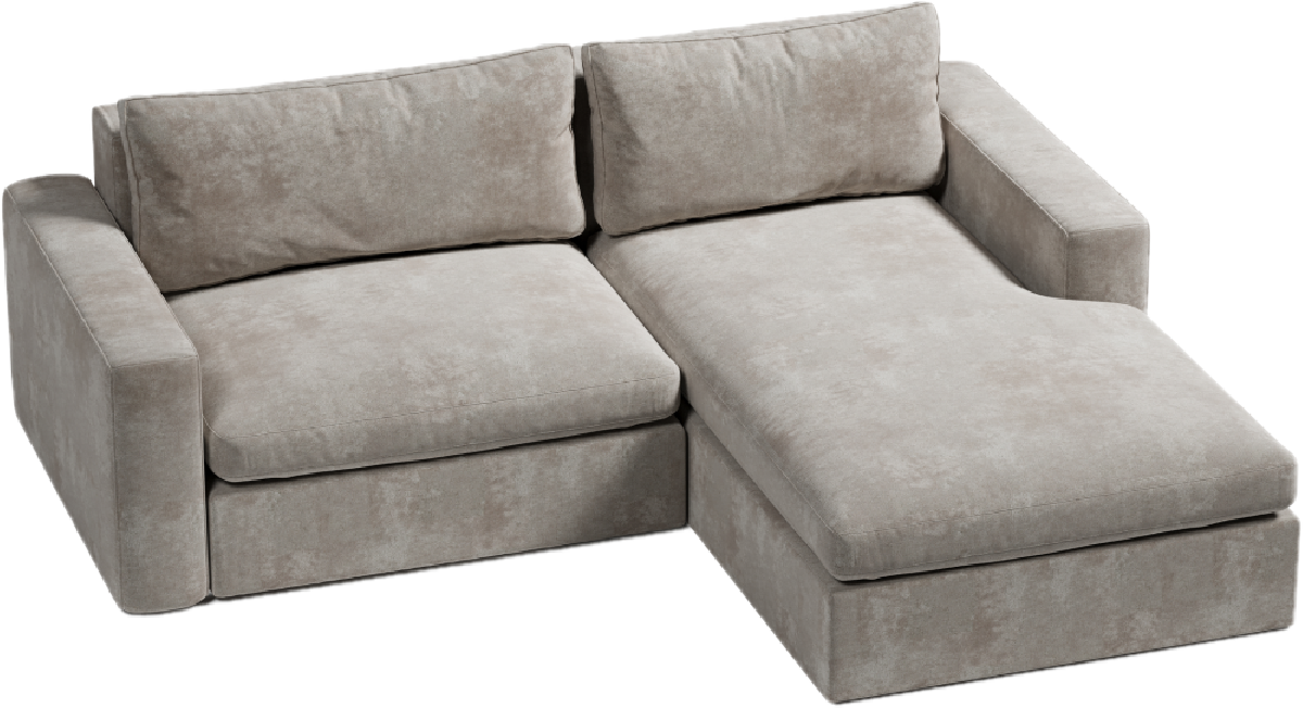 narożnik L do salonu z symetrycznymi podłokietnikami