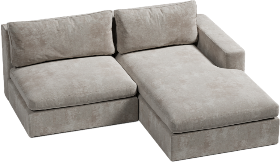 narożnik L nowoczesny z jednym podłokietnikiem