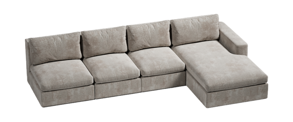 narożnik XXL z jednym podłokietnikiem nowoczesny