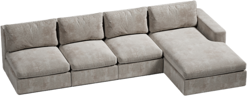 narożnik XXL z jednym podłokietnikiem nowoczesny