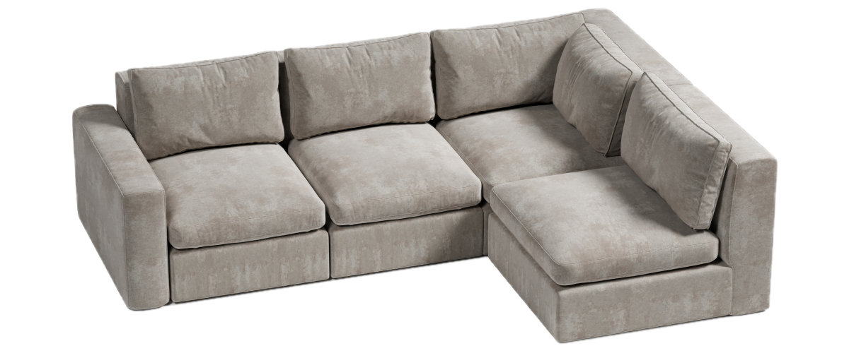 narożnik L z jednym podłokietnikiem nowoczesny