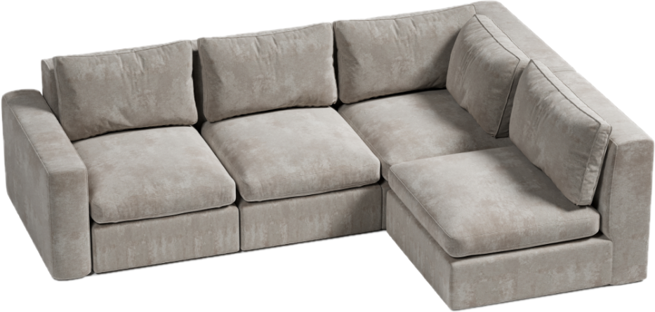 narożnik L z jednym podłokietnikiem nowoczesny