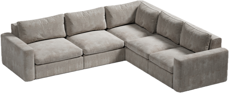 narożnik XL L z symetrycznymi podłokietnikami