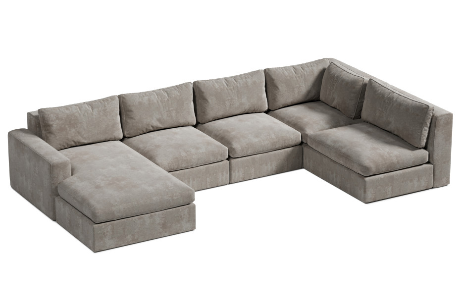 sofa narożna U do relaksu i spotkań rodzinnych