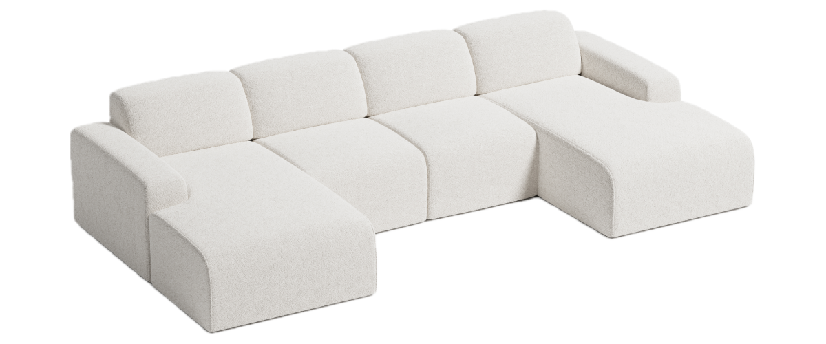 narożnik modułowy U Modulare – widok z góry