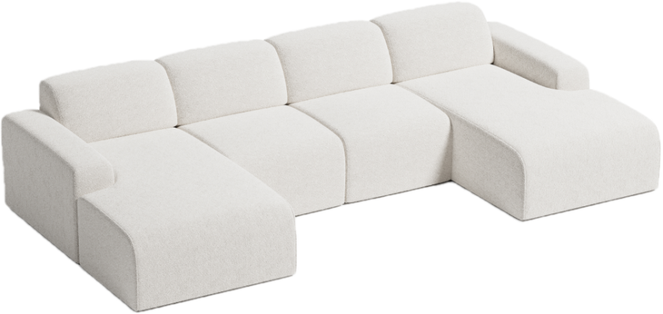 narożnik modułowy U Modulare – widok z góry