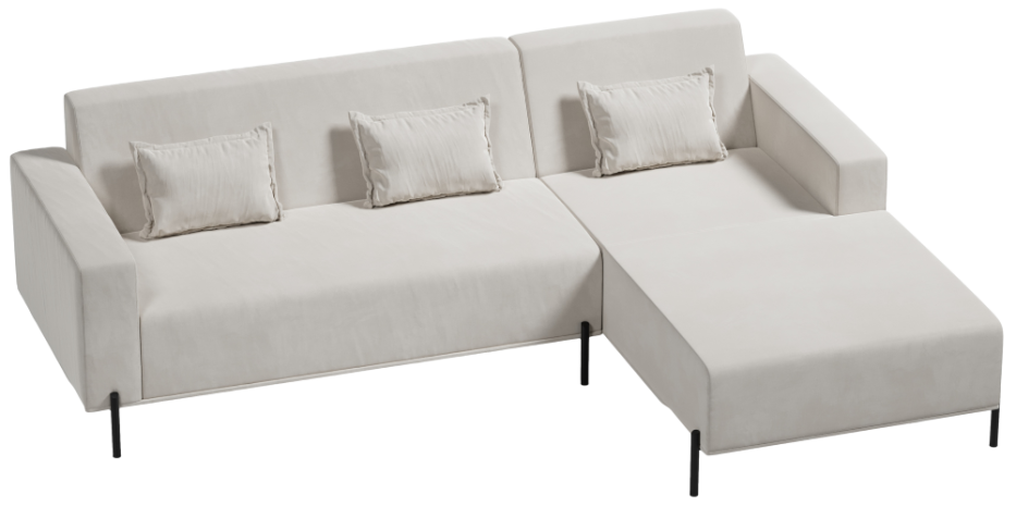 nowoczesny narożnik Cuscino L Model 1