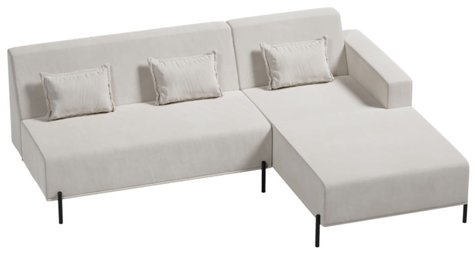 nowoczesny narożnik Cuscino L Model 2 do salonu