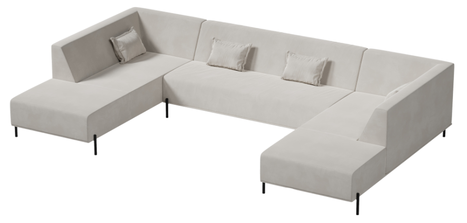 duży narożnik Cuscino U Model 1