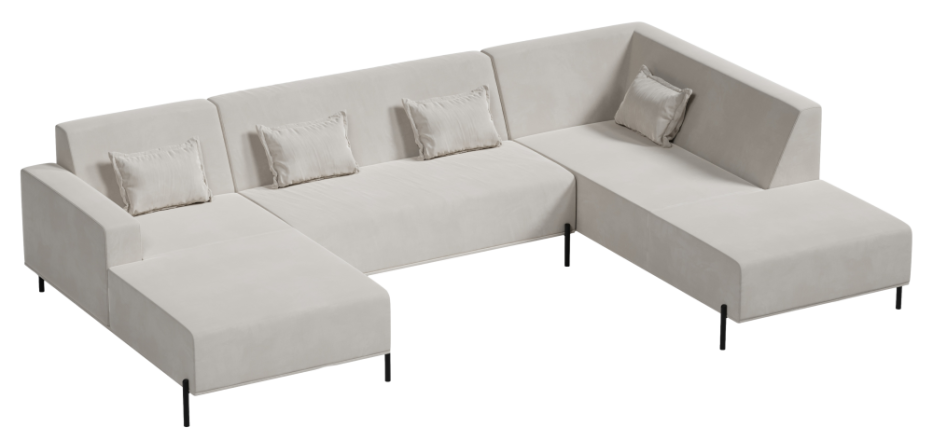 narożnik U Cuscino Model 3 w aranżacji wnętrza