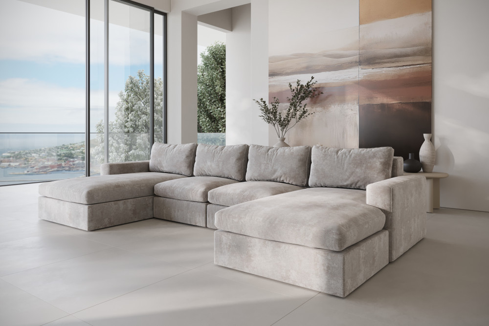 Narożnik SOFFICE U Model 3 z dwoma szezlongami Narożnik SOFFICE U Model 3 z dwoma szezlongami