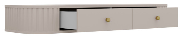 nowoczesna toaletka Ovalio 123 cm beż piaskowy