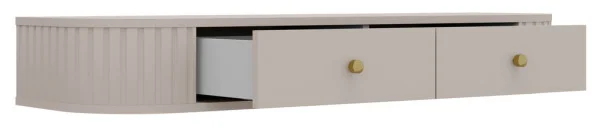 nowoczesna toaletka Ovalio 123 cm beż piaskowy