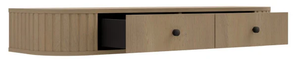 nowoczesna toaletka Ovalio 123 cm dąb cremona