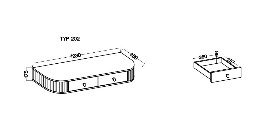 toaletka do makijażu dąb cremona