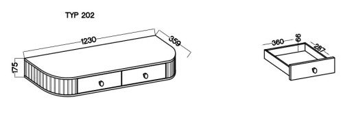 toaletka do makijażu dąb cremona