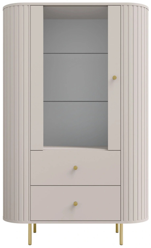 nowoczesna witryna Ovalio 97 cm beż piaskowy