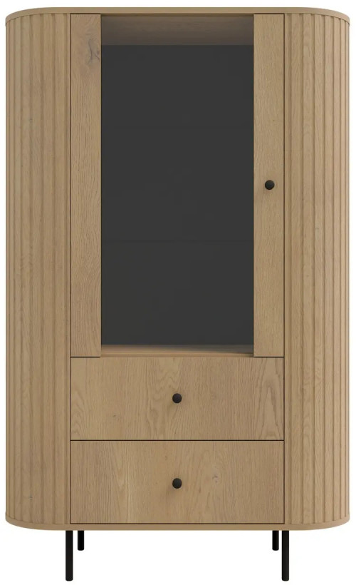 nowoczesna witryna Ovalio 97 cm dąb cremona