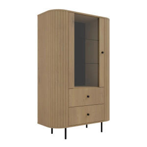 witryna do salonu Ovalio dąb cremona