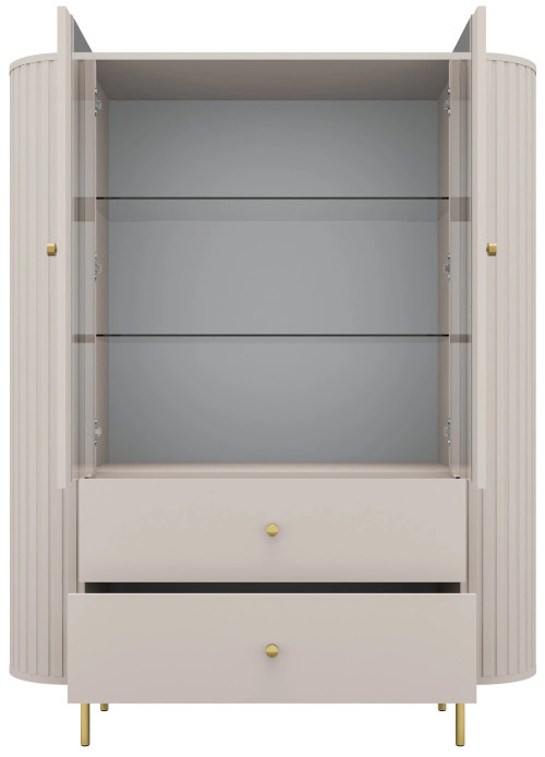 witryna Ovalio 123 cm z szufladami