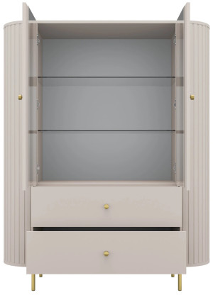 witryna Ovalio 123 cm z szufladami