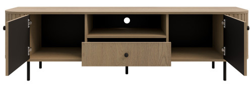 nowoczesna szafka rtv Ovalio 180 cm dąb cremona