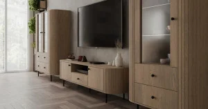 szafka rtv Ovalio 180 cm dąb cremona