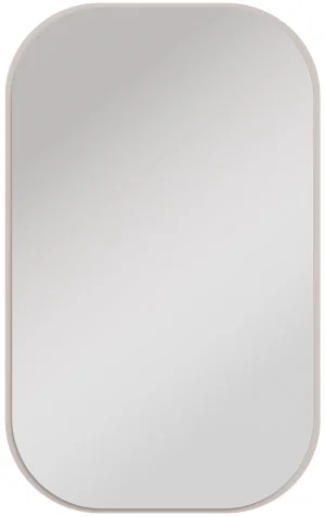 Owalne lustro wiszące OVALIO 110 × 68 cm – beż piaskowy
