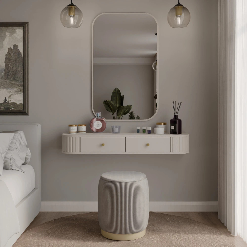 lustro dekoracyjne Ovalio beż piaskowy