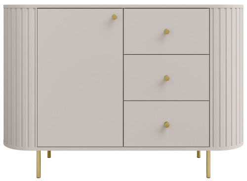 komoda Ovalio 123 cm beż piaskowy