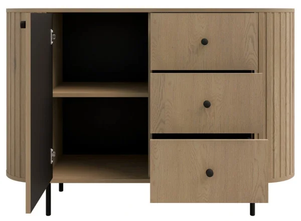 komoda Ovalio 123 cm dąb cremona
