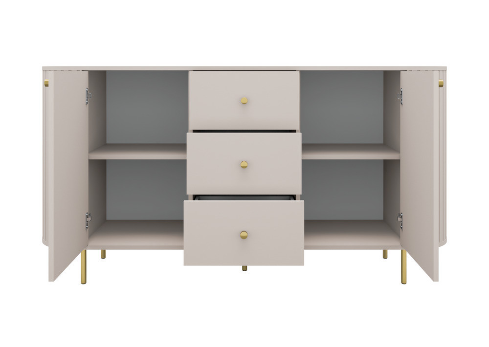 komoda z szafkami Ovalio beż piaskowy