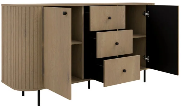 komoda Ovalio 165 cm dąb cremona