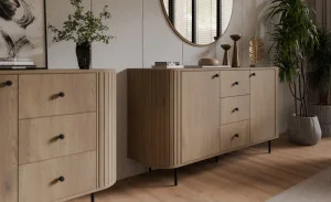 komoda Ovalio 165 cm dąb cremona