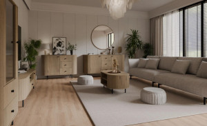 komoda Ovalio 165 cm dąb cremona