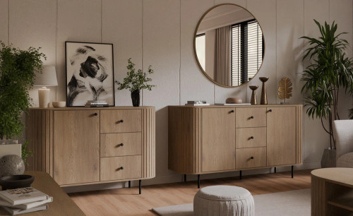 komoda Ovalio 165 cm dąb cremona