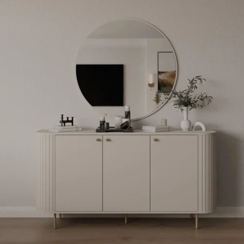 elegancka komoda trzydrzwiowa Ovalio