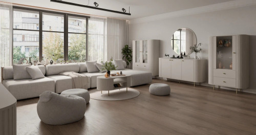 komoda z ryflowanym frontem Ovalio