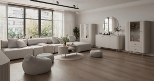 komoda z ryflowanym frontem Ovalio