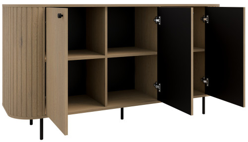 komoda trzydrzwiowa Ovalio do salonu