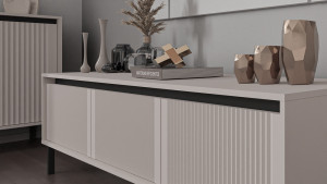 szafka pod telewizor OSAKA 179 cm z szufladami beż piaskowy