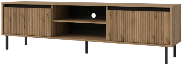 Nowoczesna szafka RTV OSAKA 179 cm, do salonu, dąb evoke