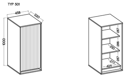Szafka wisząca OSAKA 46 cm dąb evoke