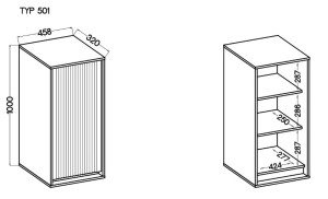 Szafka wisząca OSAKA 46 cm dąb evoke