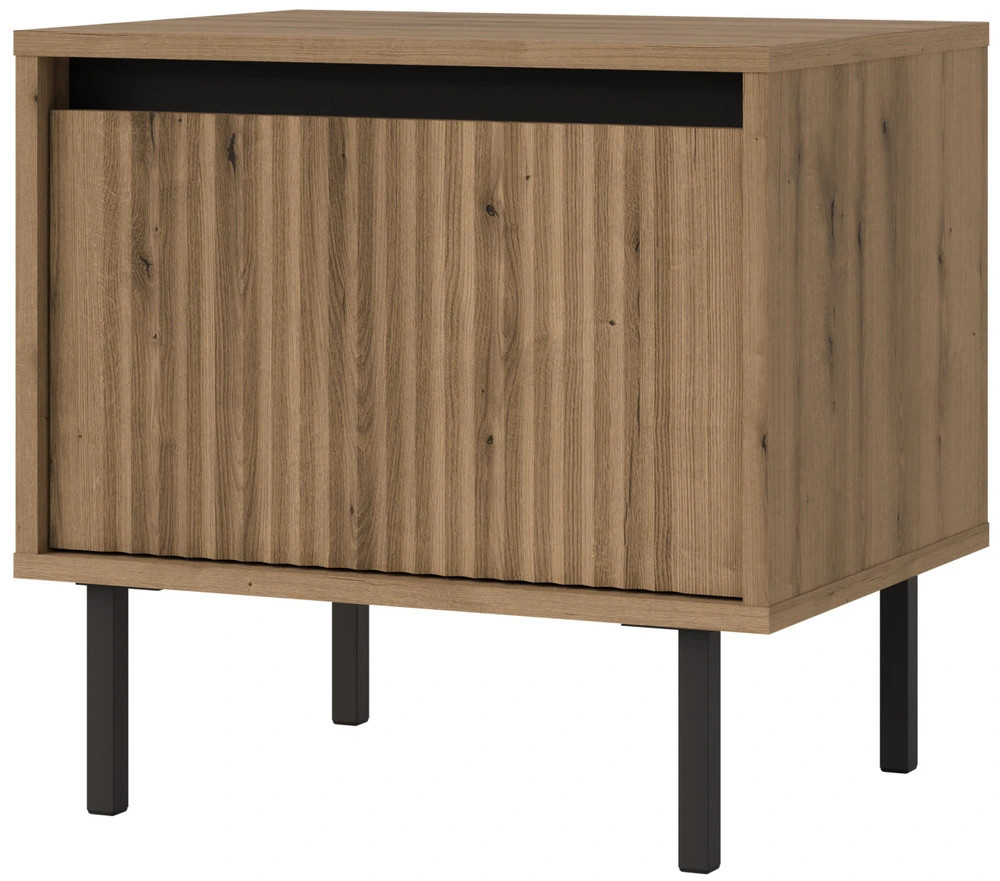 Nowoczesny stolik nocny OSAKA 52 cm z szufladą dąb evoke Nowoczesny stolik nocny OSAKA 52 cm z szufladą dąb evoke