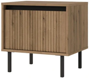 Nowoczesny stolik nocny do sypialni z szufladą OSAKA 52 cm, dąb evoke