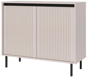 Nowoczesna komoda do salonu OSAKA 100 cm dwudrzwiowa – beż piaskowy