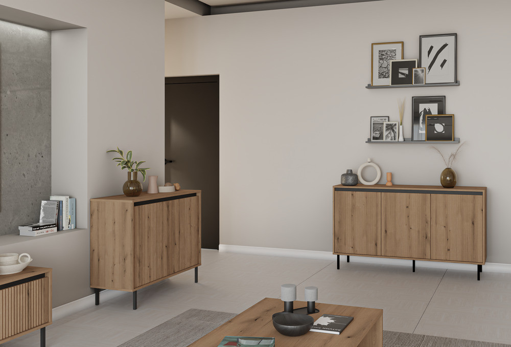 komoda trzydrzwiowa OSAKA 149 cm dąb evoke